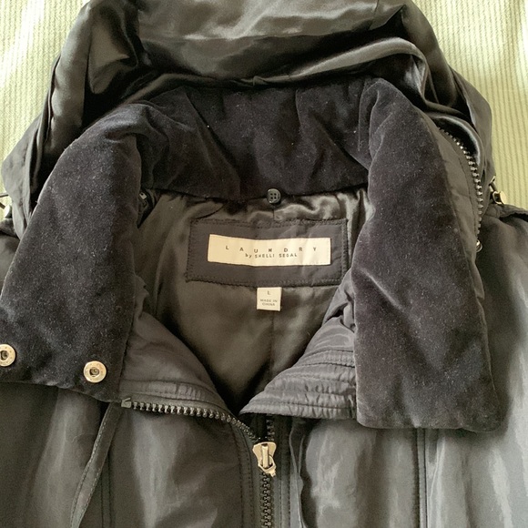 ❄️ Laundry by Shelli Segal black puffer coat. Size L. - Picture 6 of 13